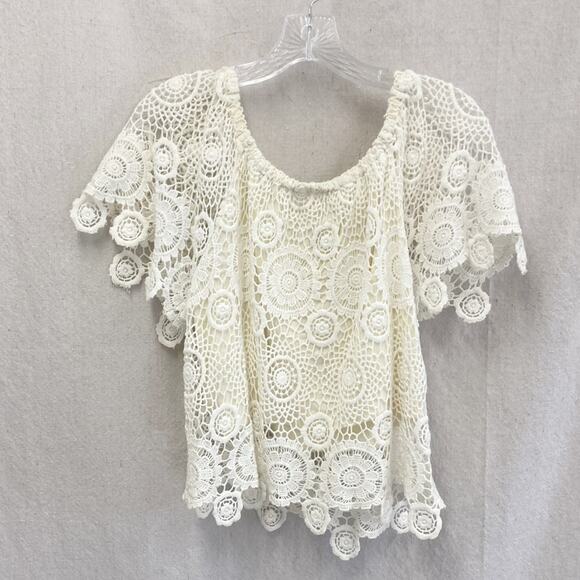 Nightcap by Carisa Brambles Carmen ivory crochet top Size 2 US Size Small - Picture 13 of 16